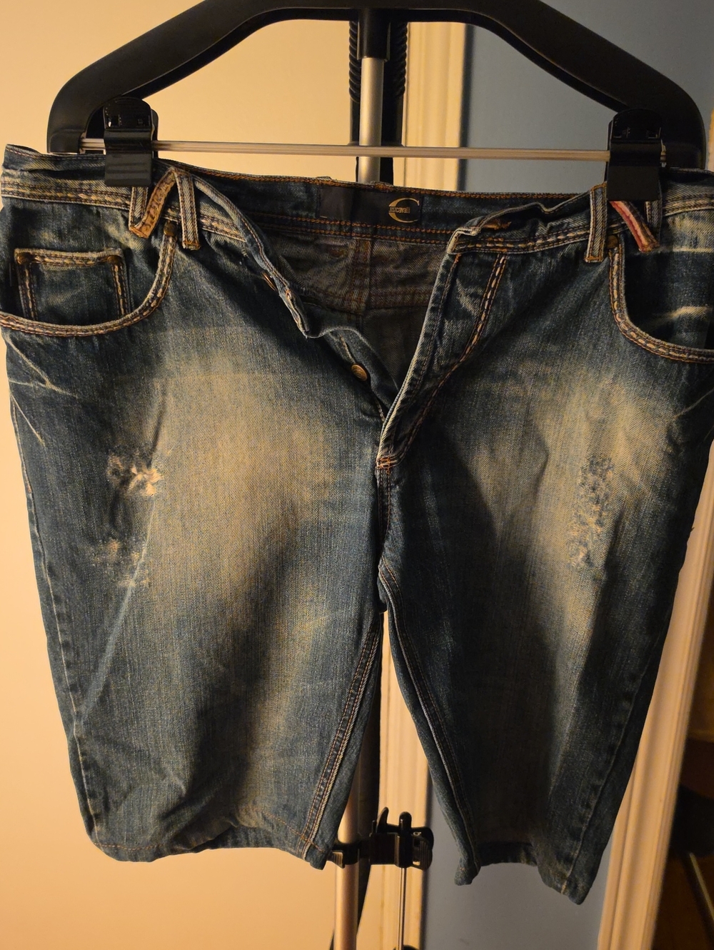 Just Cavalli Relaxed Blue Distressed Jeans